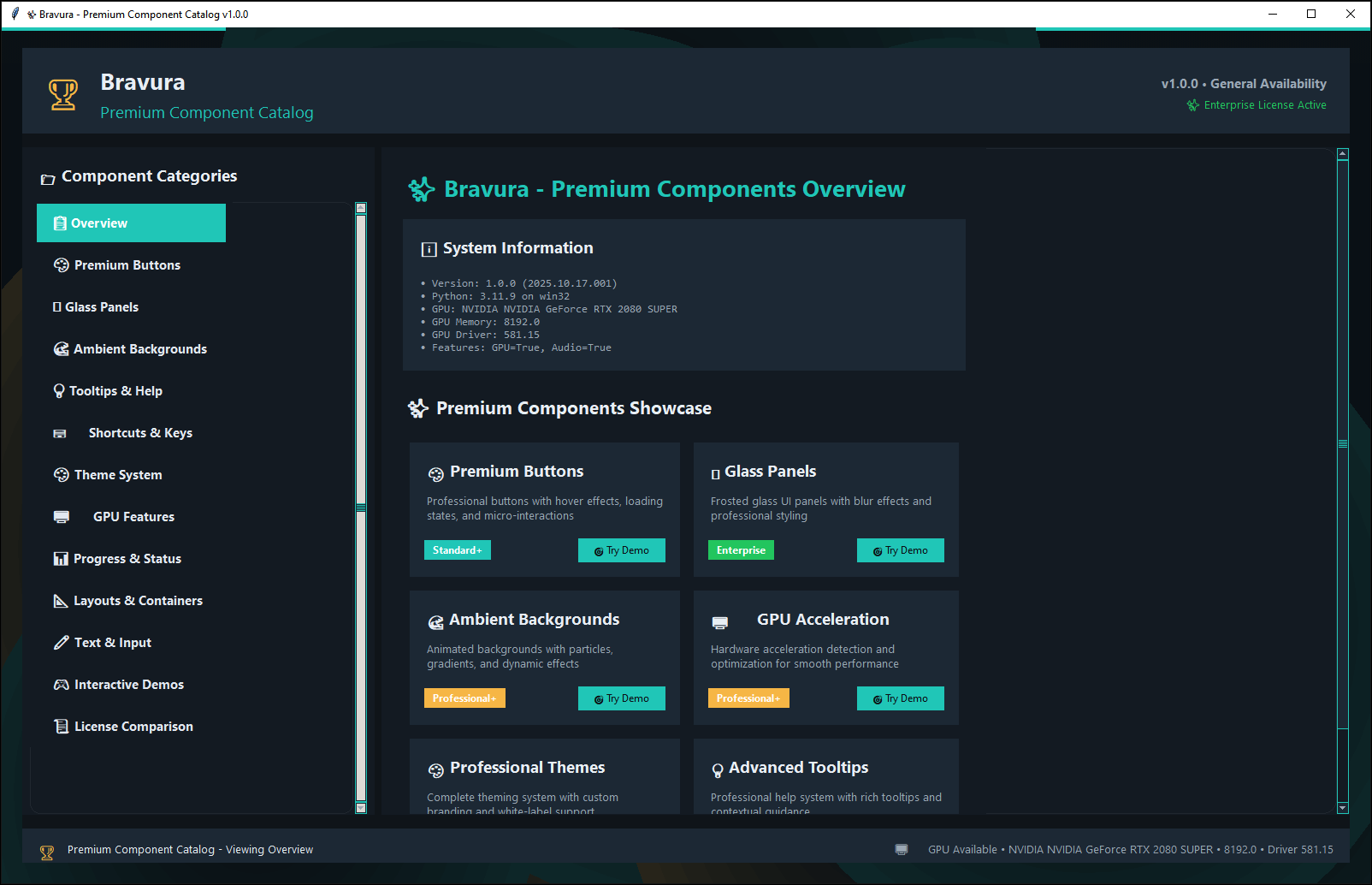 Premium Component Catalog